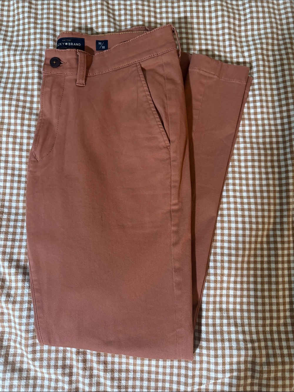 Lucky Brand Men's Chinos in Rusty Terracotta